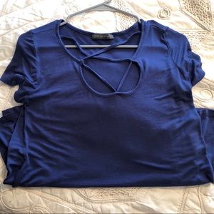 Blue tee